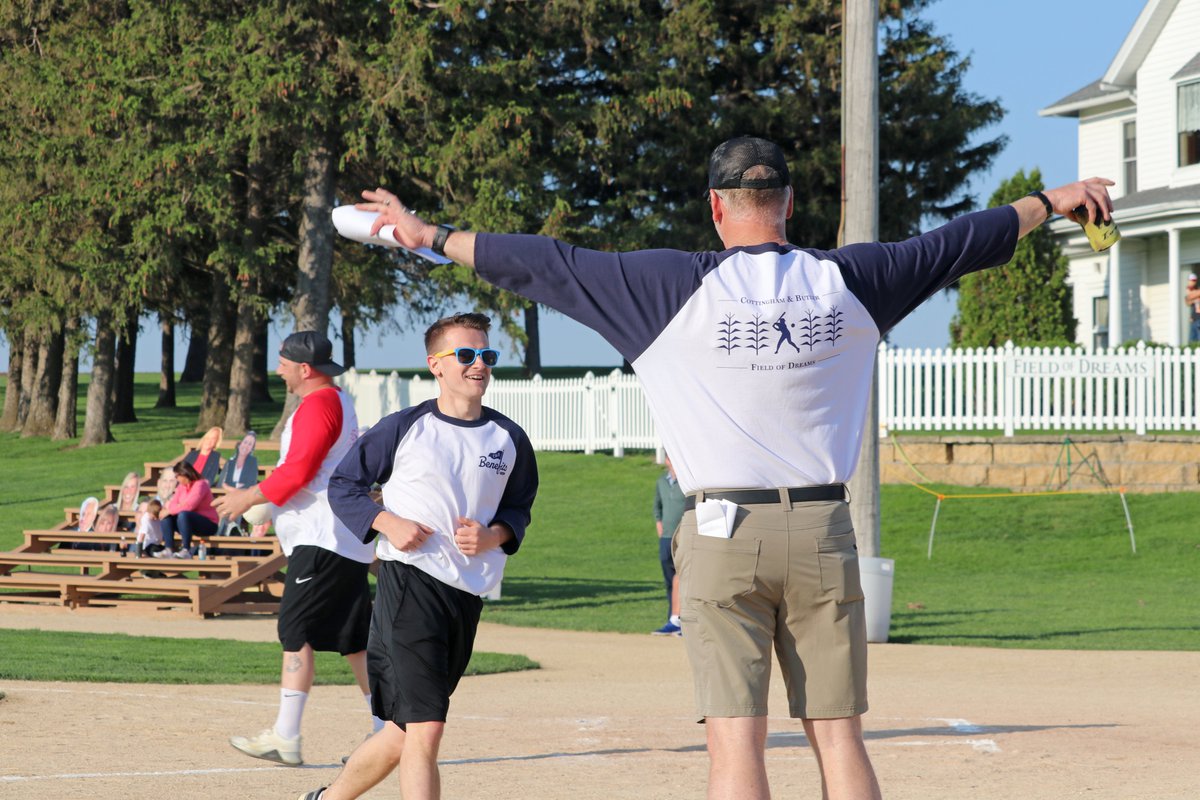 CB_Better's tweet photo. "Is this heaven? No, it's Iowa."

Last week, our Employee Benefits team members came together at the Field of Dreams for a night of fun with families. The evening kicked off with dinner followed by softball games on the famous field! https://t.co/Wl987mrNki