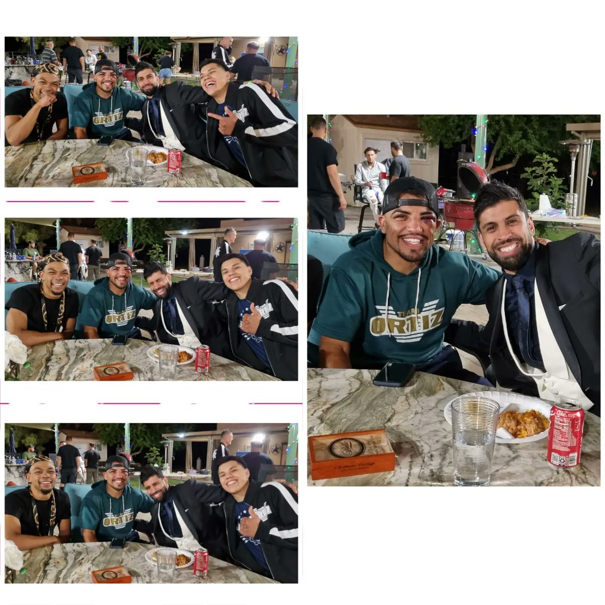 DrHitmanDaniel's tweet photo. Congrats to my brother @VICIOUSortiz on a good solid win on the weekend. Thanks to him &amp; his lovely family for all the love &amp; hospitality in wonderfully hosting a get together with some tremendous Mexican food. Great night with the lads 🇬🇧 🇺🇸 🇲🇽
And he can sing good too 🎶🎤 https://t.co/cyBemZcj5P