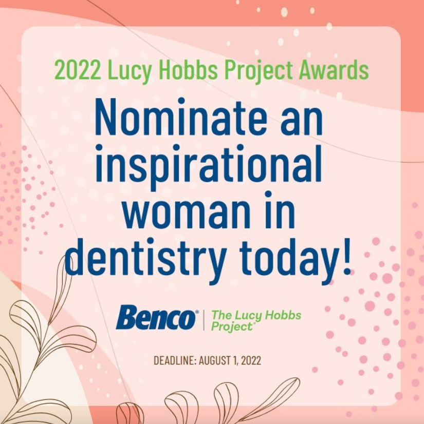 Nominate an inspirational woman in dentistry today for the 2022 Lucy Hobbs Project Awards! Deadline: August 1, 2022
Nominate today: goben.co/3wFocOA
#dentistry #dentist #womenindentistry #Awards