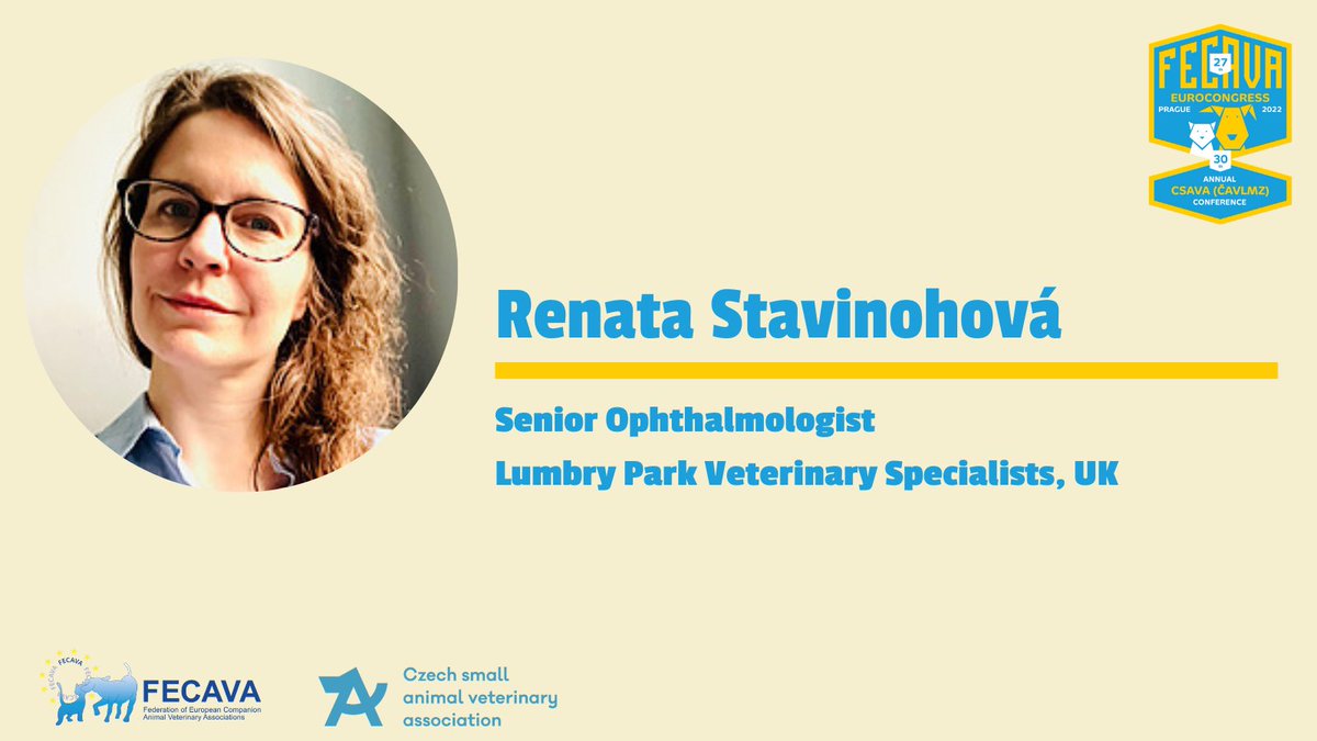Fecava2022's tweet photo. Introducing our speakers: Renata Stavinohová
For more information about the speaker, please click on the link below! #fecava2022 #speakers @FecavaVets 
https://t.co/HJQhX6DySl https://t.co/jmU7wluiMr