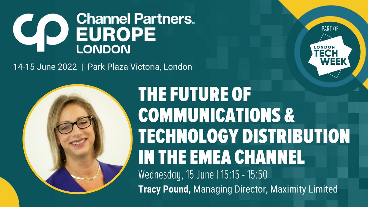We are excited to have <a href="/TracyJPound/">Tracy Pound</a> of @maximity_uk at #ChannelEurope, coming up in #London in just 3 weeks! Learn more and register today. >> spr.ly/6017zPNiX

#UKPartners #ChannelPartners #ChannelEvents