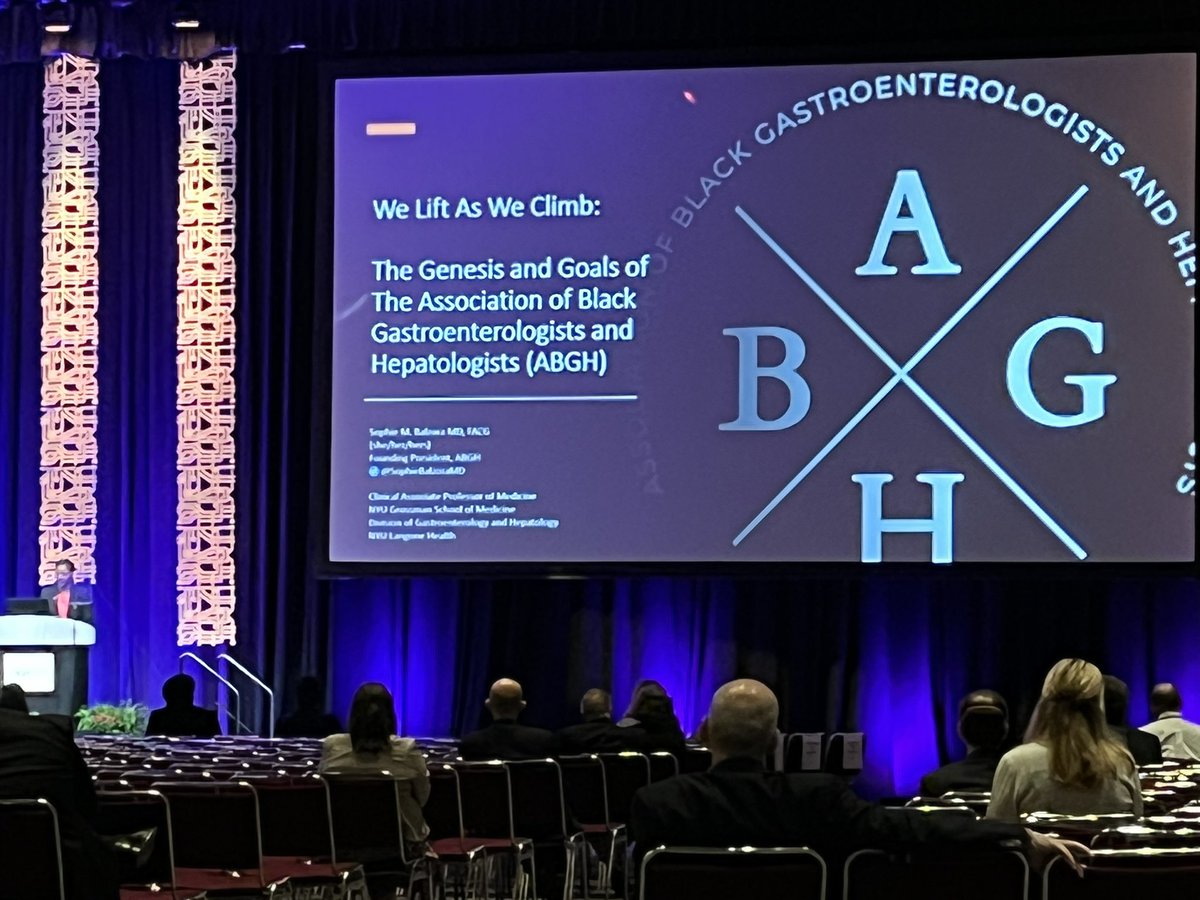 Incredibly proud to be listening to our incredible <a href="/blackingastro/">ABGH</a> President <a href="/SophieBalzoraMD/">Sophie Balzora, MD, FACG</a> presenting <a href="/DDWMeeting/">Digestive Disease Week</a>!! 💙🙌🏾🔥💙
