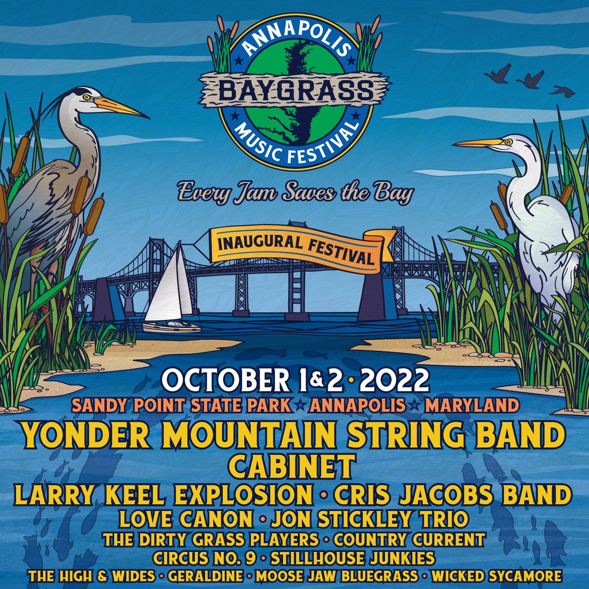 HERE IT IS!  The inaugural Annapolis Baygrass Lineup!
Tickets on sale 5/31 at baygrassfestival.com