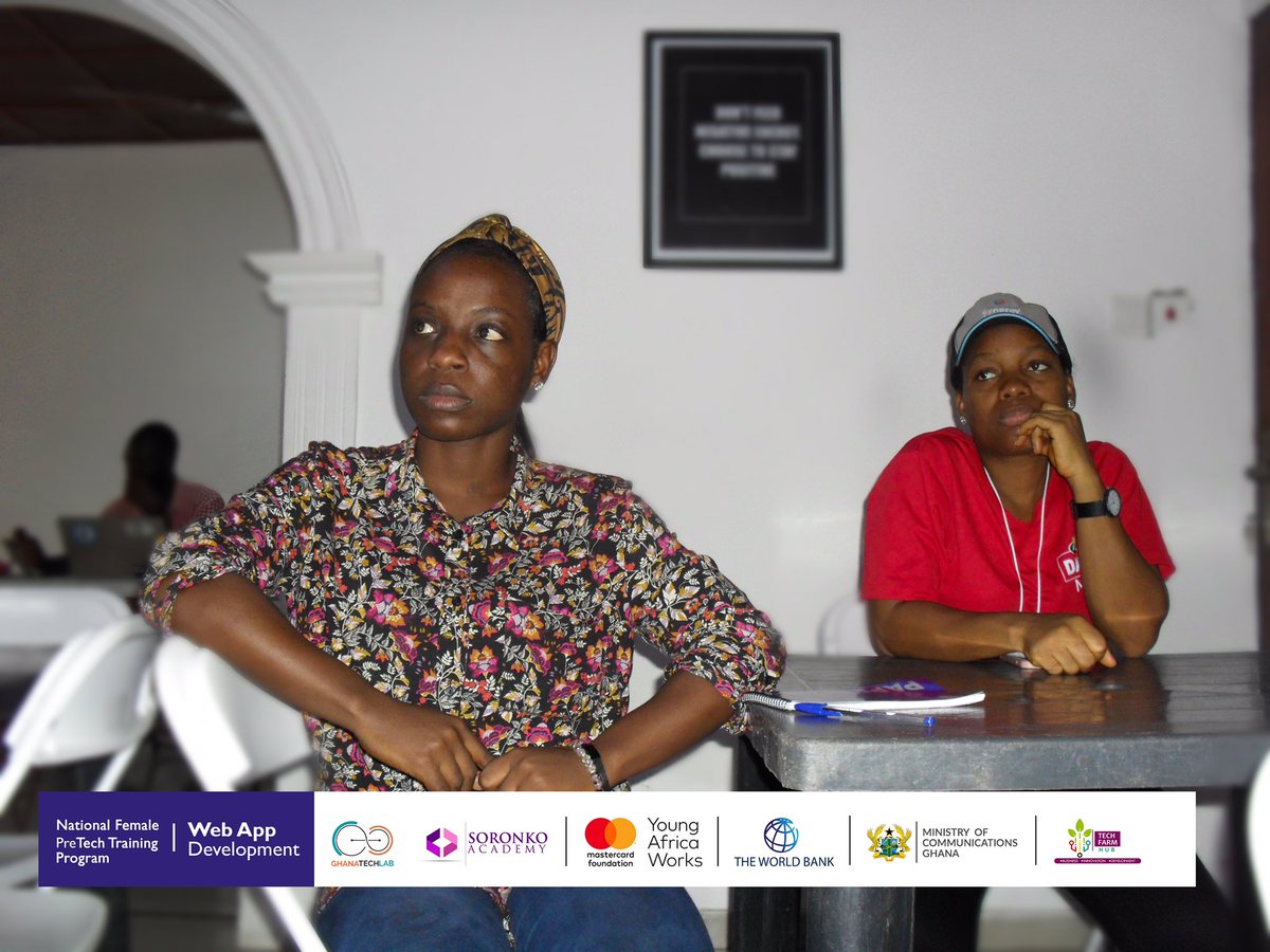TECHFARMHub's tweet photo. The National Female PreTech Training Program commenced today. Participants were introduced to Web App Development and were also enlightened on the advantages of building Web Apps.

 #GTLimpact
#GTLWebDev
#PaSE
#YoungAfricaWorks
#ghana
#youthemployment https://t.co/PrC9vl2kpm