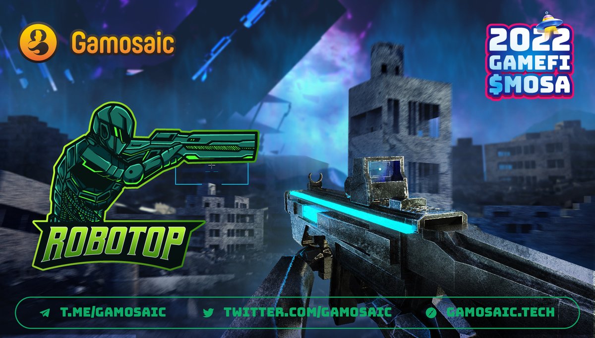 gamosaic's tweet photo. 《ROBOTOP》Zombie FPS Shooting Game
#Gamosaic #GameFi #metaverse #NFT #PlaytoEarn https://t.co/531OhhKGOb