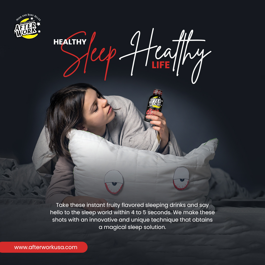 AfterworkUsa's tweet image. Take these instant fruity flavored sleeping drinks and say hello to the sleep world within 4 to 5 seconds. 

Shop now: afterworkusa.com
#sleepshots #goodsleepfast #sleep #afterworkusa #sleepingpills #sleepbetter #sleepfast #comingsoon #health #healthylife #supplements