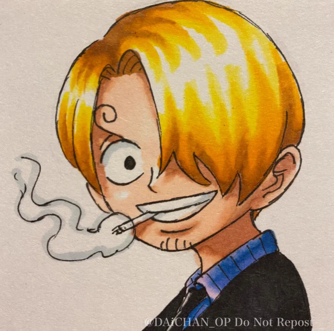 今夜は三強をデフォルメで🖋

#ONEPIECE #イラスト 