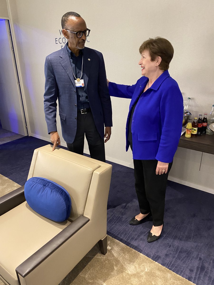 KGeorgieva's tweet photo. Wonderful to see @paulkagame as always. The IMF remains committed to supporting Rwanda's efforts to engender a more inclusive and resilient economy. Resilience is more important than ever in this increasingly shock-prone world. https://t.co/SpM86nnhJq