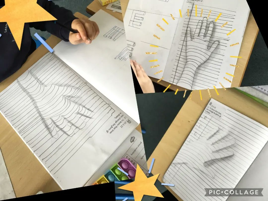 In Anderson class, some amazing illusions combining their learning about line to help them answer this week’s question: Can straight lines ever bend? Along with previous learning on shading techniques.