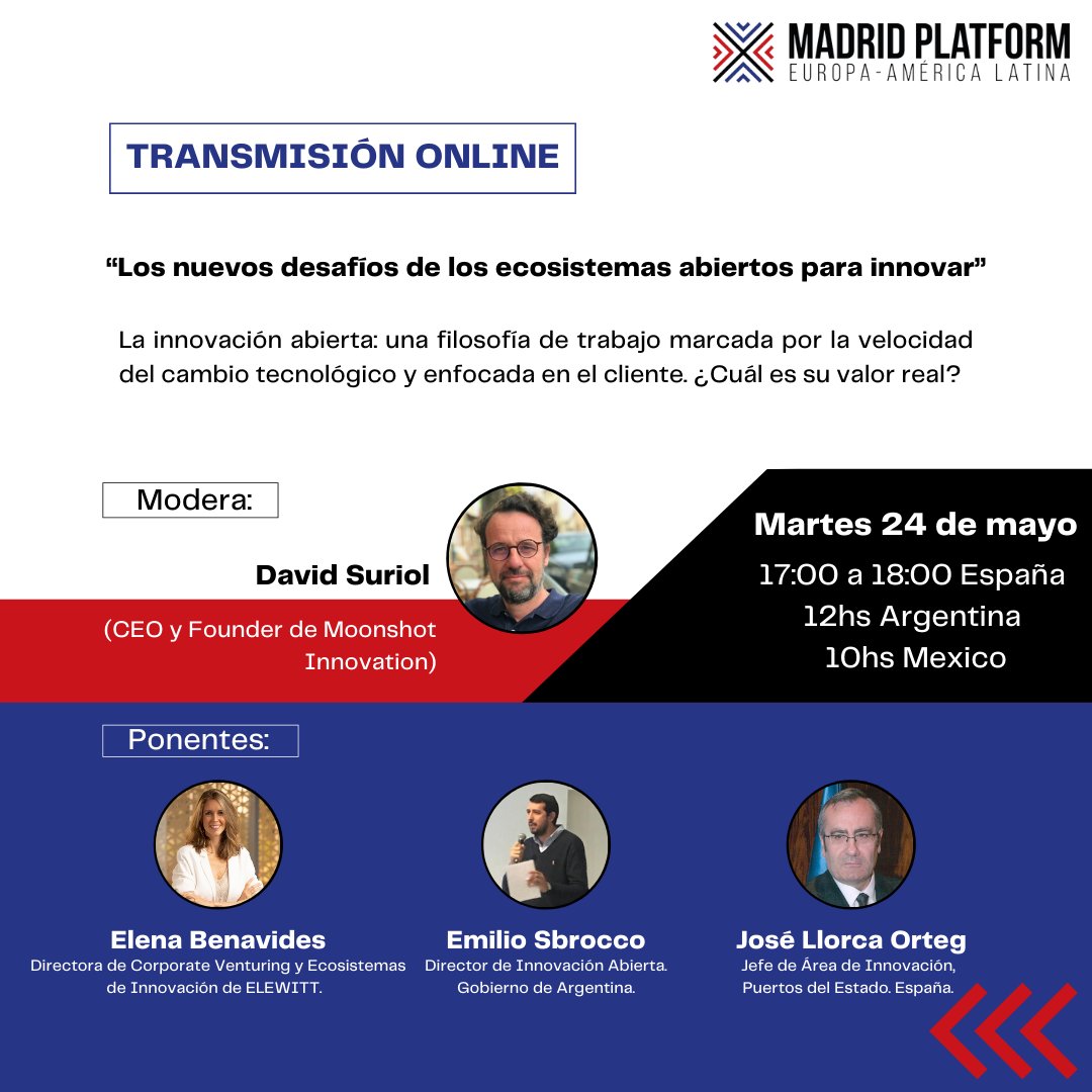 ConnectaVenture's tweet photo. Mañana en el Foro de Transformación Digital de @Madrid_Platform vamos a conversar sobre #InnovacionAbierta
#MadridPlatform2022 https://t.co/3V1chVZ0wE