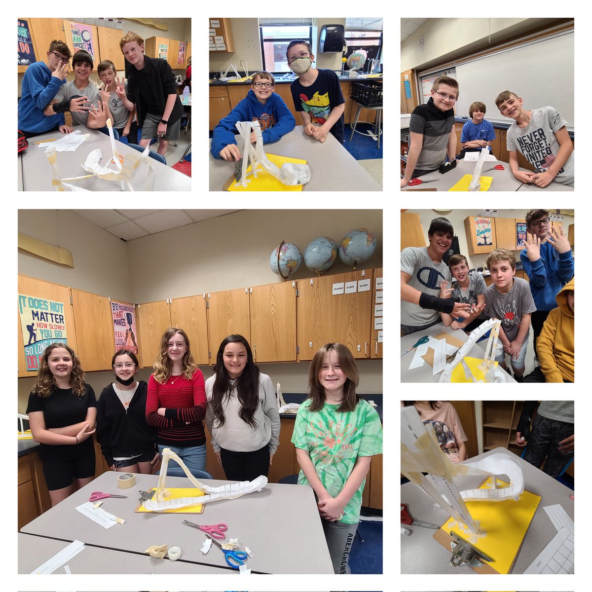 4th period science did awesome testing their designs to perfect their paper rollercoasters.  #gkcogs