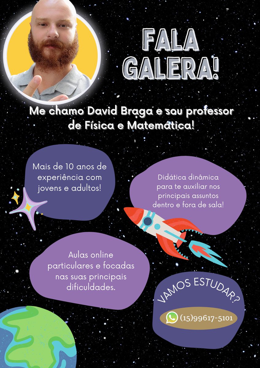 ProfDavidChew's tweet photo. Horários Abertos para Junho!! Venha agendar sua AULA!! Focadas em Ensino Fundamental II e Médio! JÁ JÁ notícias do intensivão do Enem!!
#educational #tatuí #itape #Online #Professor #Matemática #Física https://t.co/9GhEGZCP4Q