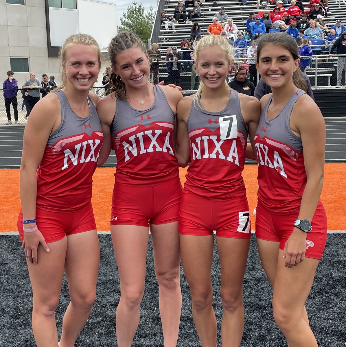 🚨NEW <a href="/NixaXC_TF/">Lance Brumley</a> RECORD &amp; STATE QUALIFIERS!🚨

Girls 4x800 - Emily Harris, Brookelyn Bidinger, Alicen Ashley, Macy Kopp - Class 5 Sectional 3, 3rd Place, 9:43.58.

The time beats their old record of 9:47.16 set earlier this season.

Way to go, girls!👏