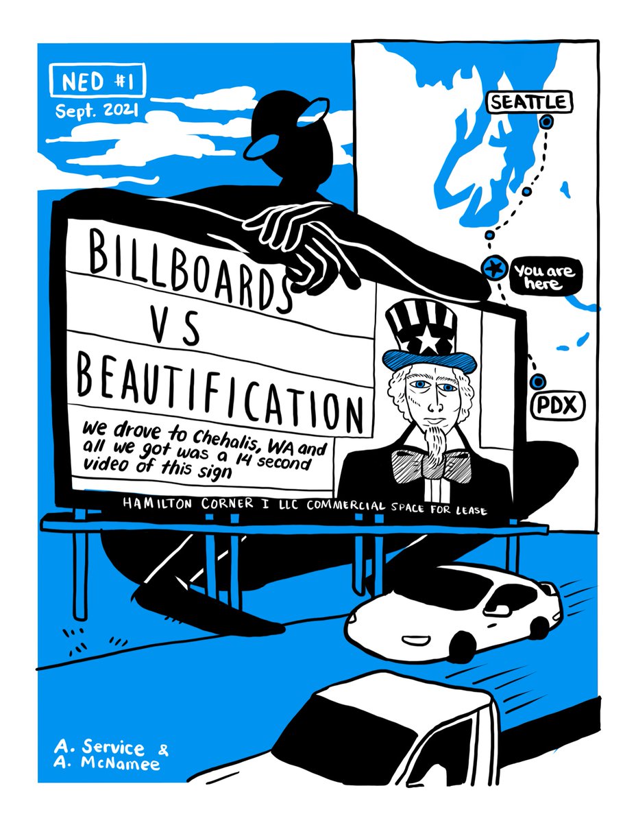 audmcname's tweet photo. Catching up on posting old comics; made this with @allia_service at the beginning of the year. 

billboards vs beautification 1/3
Transcript and citations at https://t.co/wz7zBwDo21 https://t.co/zbnC8Svvfw