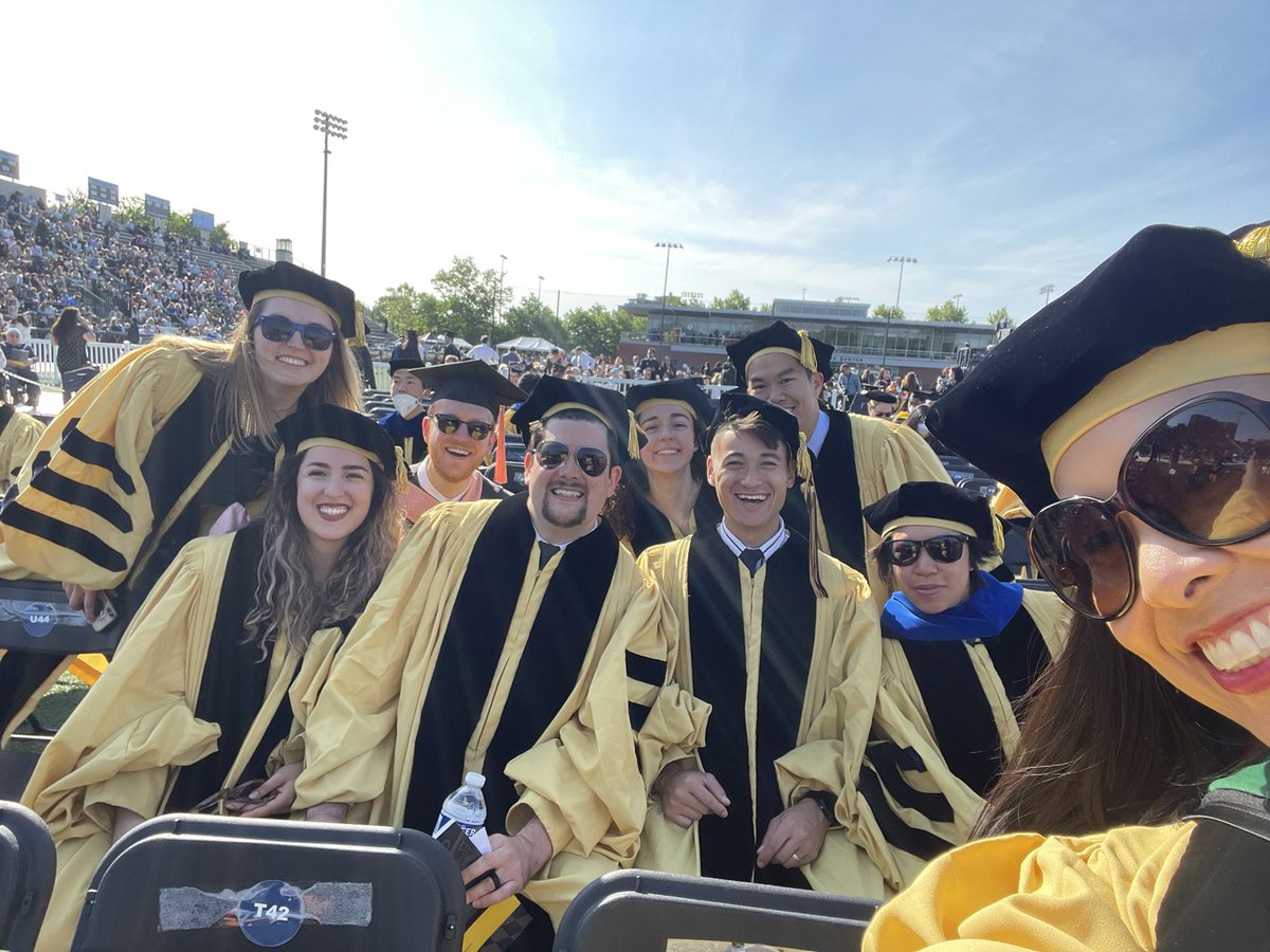 With a bunch of fabulous new doctors at University Commencement!  <a href="/HopkinsMedicine/">Johns Hopkins Medicine</a> commencement on Wed - can’t wait! #classof2022