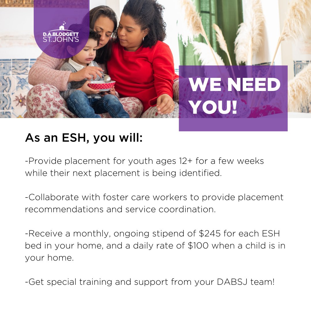 BECOME AN ENHANCED SHELTER HOME (ESH)
Youth bounce from home to home, sometimes on a day-to-day basis, because they don't have a steady place to land while their foster care team finds a more stable placement.

For more information: bit.ly/34ItzBd