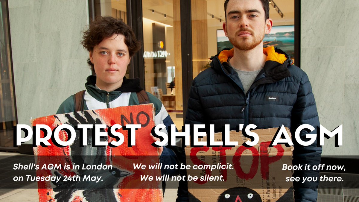 TippingPointorg's tweet image. Shell shareholders going to the company's AGM tomorrow will have to navigate past a #ClimateMemorial on their way in.  

We'll commemorate everyone who has fought for #climatejustice and honour the people whose lives have been ruined by Shell 🔥🔥  defundclimatechaos.uk/actions/shell-…