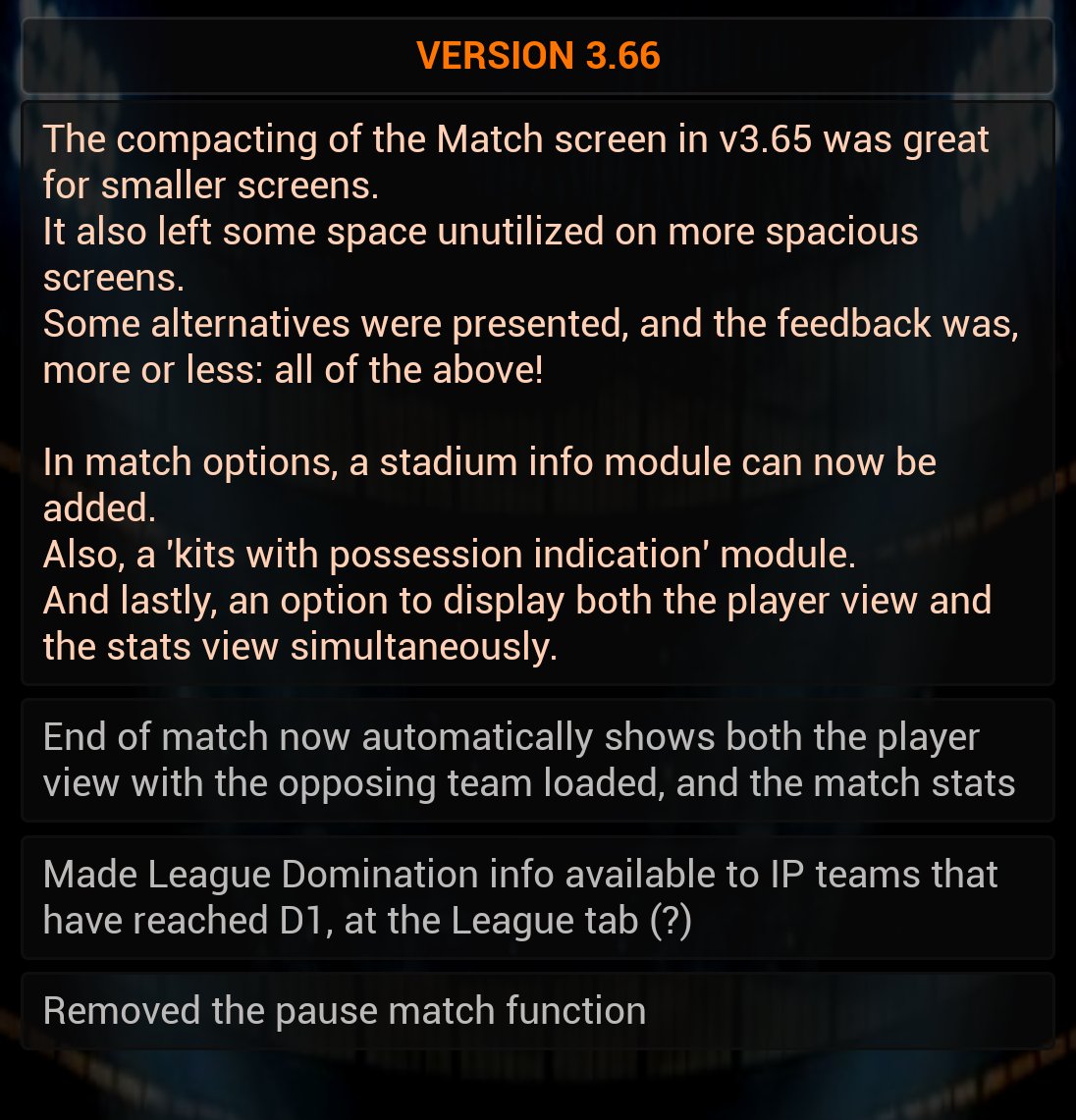 Version 3.66 now available. Update in the playstore 👍