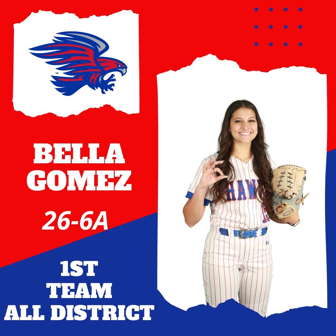 HaysSoftball's tweet image. Here are your First Team All-District awardees! Senior center fielder/catcher @KelnarMegan, senior second baseman @Emilypalacio_, junior catcher @bella_gomez43, and sophomore third baseman @julissajv10!