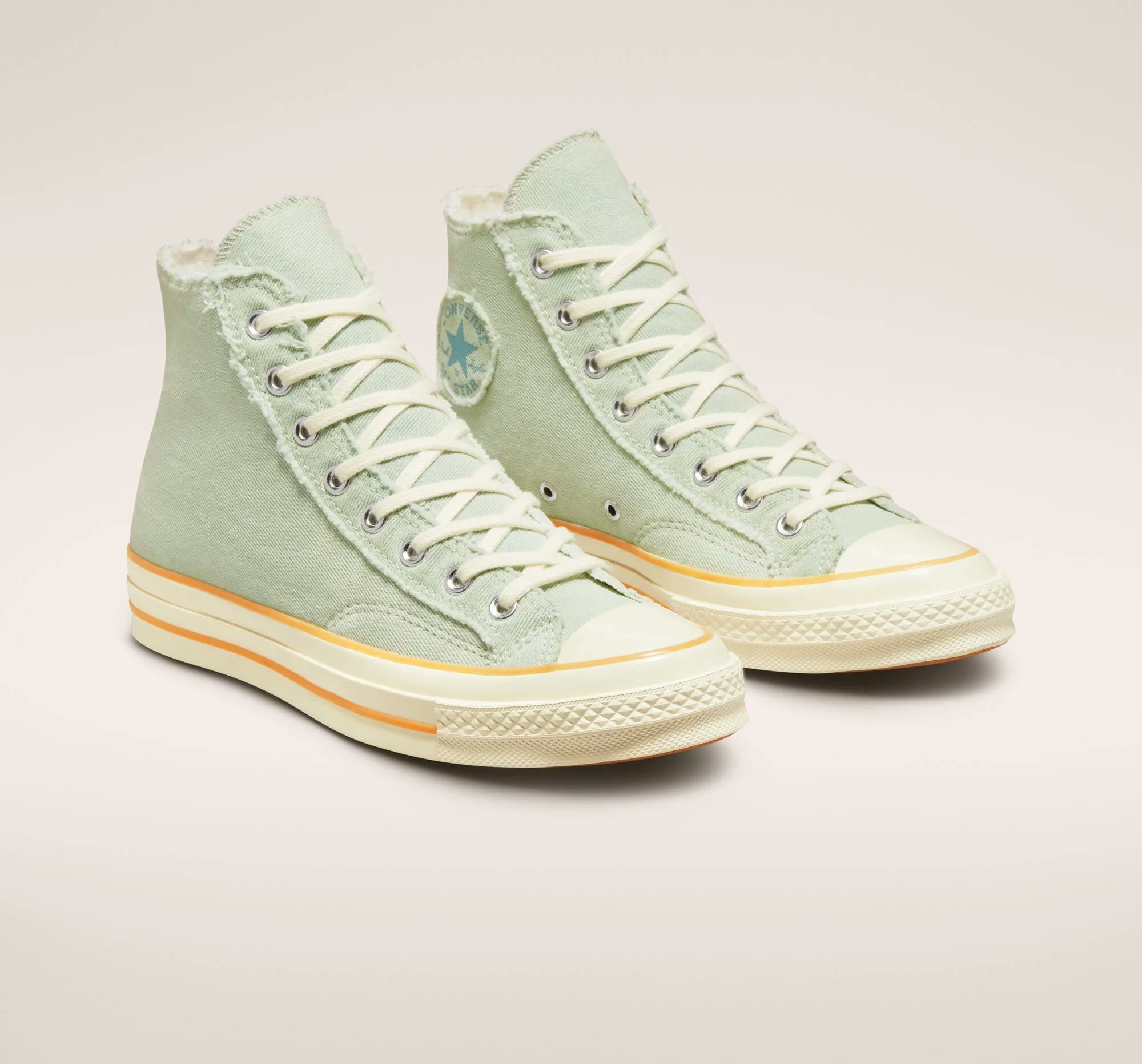 Washed indigo converse top