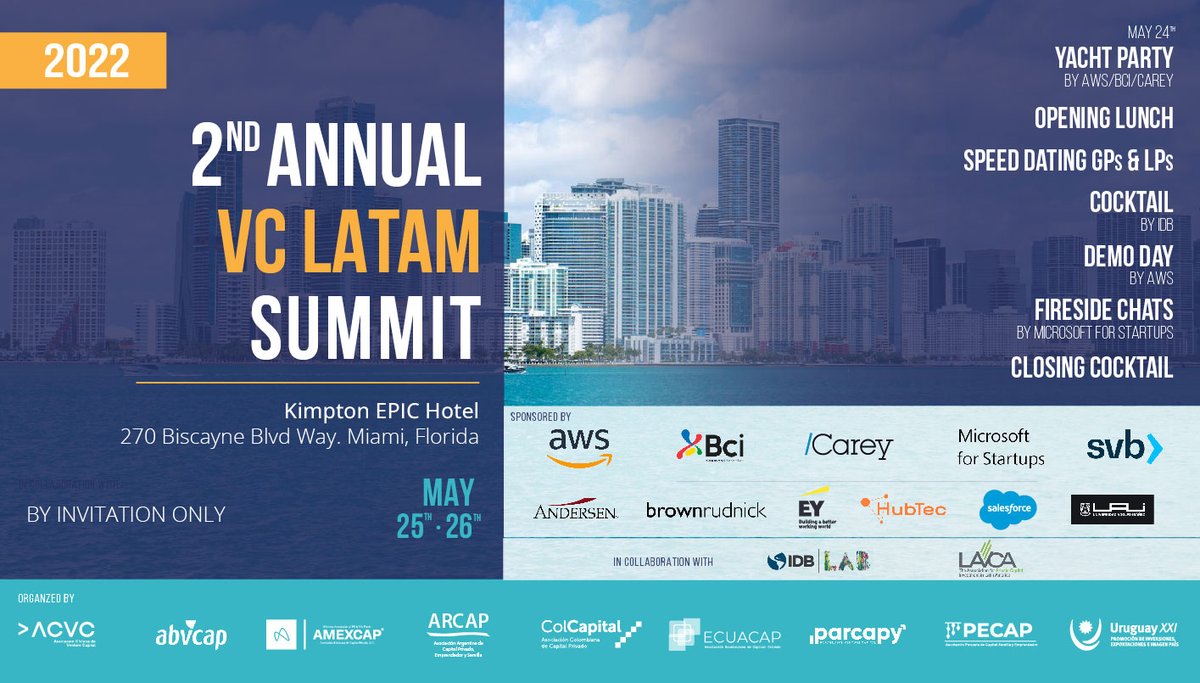 PARCAPY_'s tweet image. A tan sólo 1 día de que arranque el evento más importante para LATAM de Venture Capital con +180 GP&apos;s y +80LP&apos;s! Quédate atento a nuestras redes para más noticias y cobertura del evento 🇵🇾