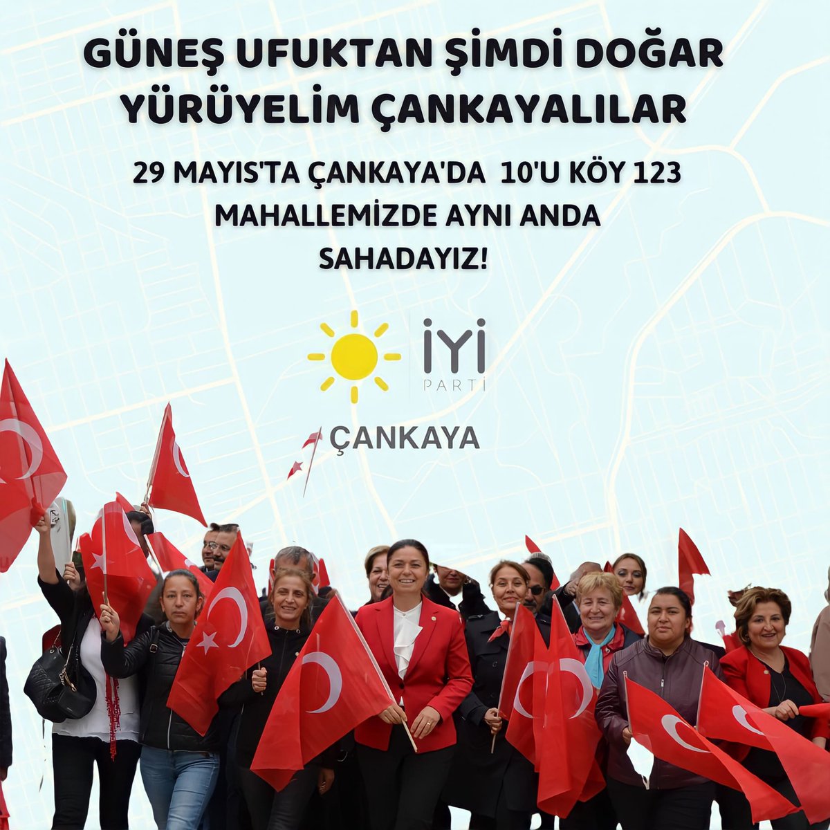 KevserOfluoglu's tweet photo. 29 Mayıs pazar,
saat tam 13.00'da,
aynı anda, 
123 mahallede,
123 ekip ile sahadayız.
Gümbür gümbür iktidara yürüyoruz.
#AzKaldı
@iyiparti
@meral_aksener
@iyicankaya https://t.co/eELNyKpr1y