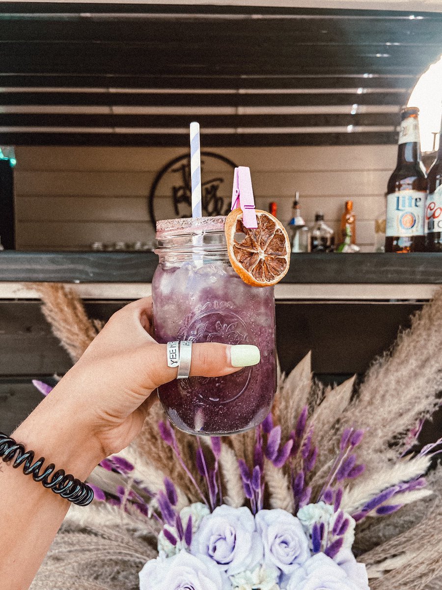 partycrasherco's tweet photo. We were told the them for the event was “Purple, Girly,  Glittery” So we couldn’t show up with anything less.  Our ☔️purple rain☔️ drink was a HIT! https://t.co/a9JsghH0bc