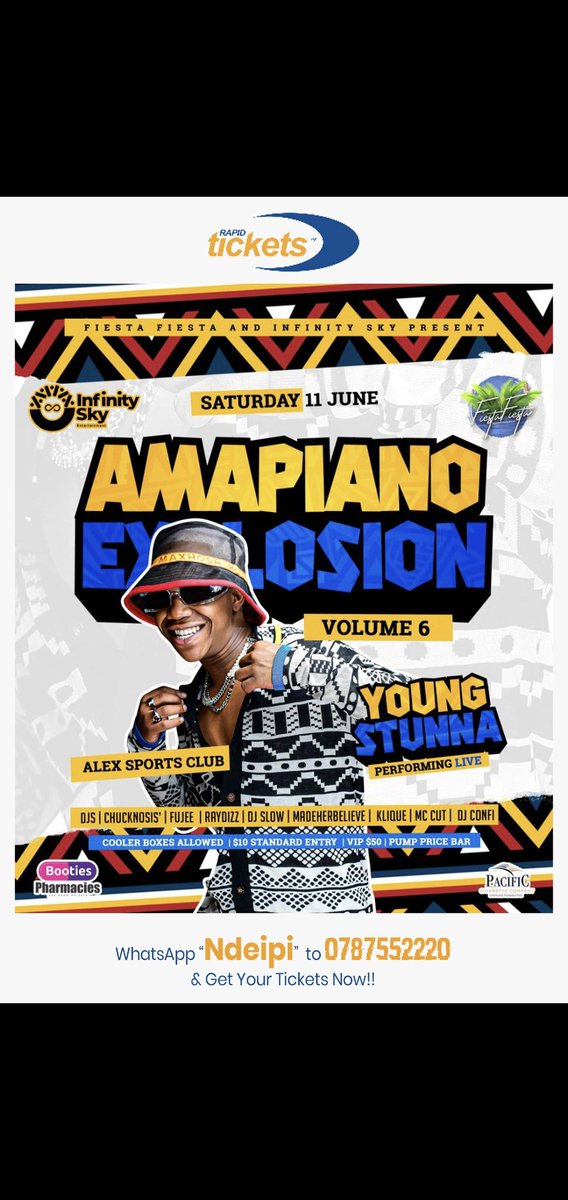 rapid_tickets's tweet photo. Ahoy ahoy!! Get your Amapiano ticket today on https://t.co/0rRK8DMdZw https://t.co/G40ld4gZBT