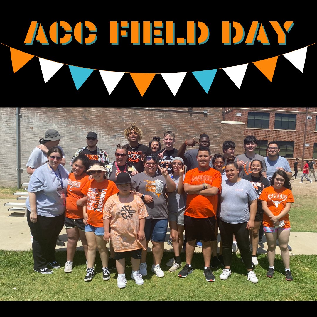 CaprockHigh_TX's tweet photo. Our ACC students participated in the annual field day with other ACC students in the district. They rocked it in relays, javelin, disc and soccer. Their amazing skills were cheered on by the Caprock Kind group who joined to help out and support our ACC CHS athletes. (1 of 2) https://t.co/CRT7gPP6aw