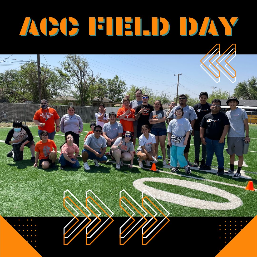 CaprockHigh_TX's tweet photo. Our ACC students participated in the annual field day with other ACC students in the district. They rocked it in relays, javelin, disc and soccer. Their amazing skills were cheered on by the Caprock Kind group who joined to help out and support our ACC CHS athletes. (1 of 2) https://t.co/CRT7gPP6aw