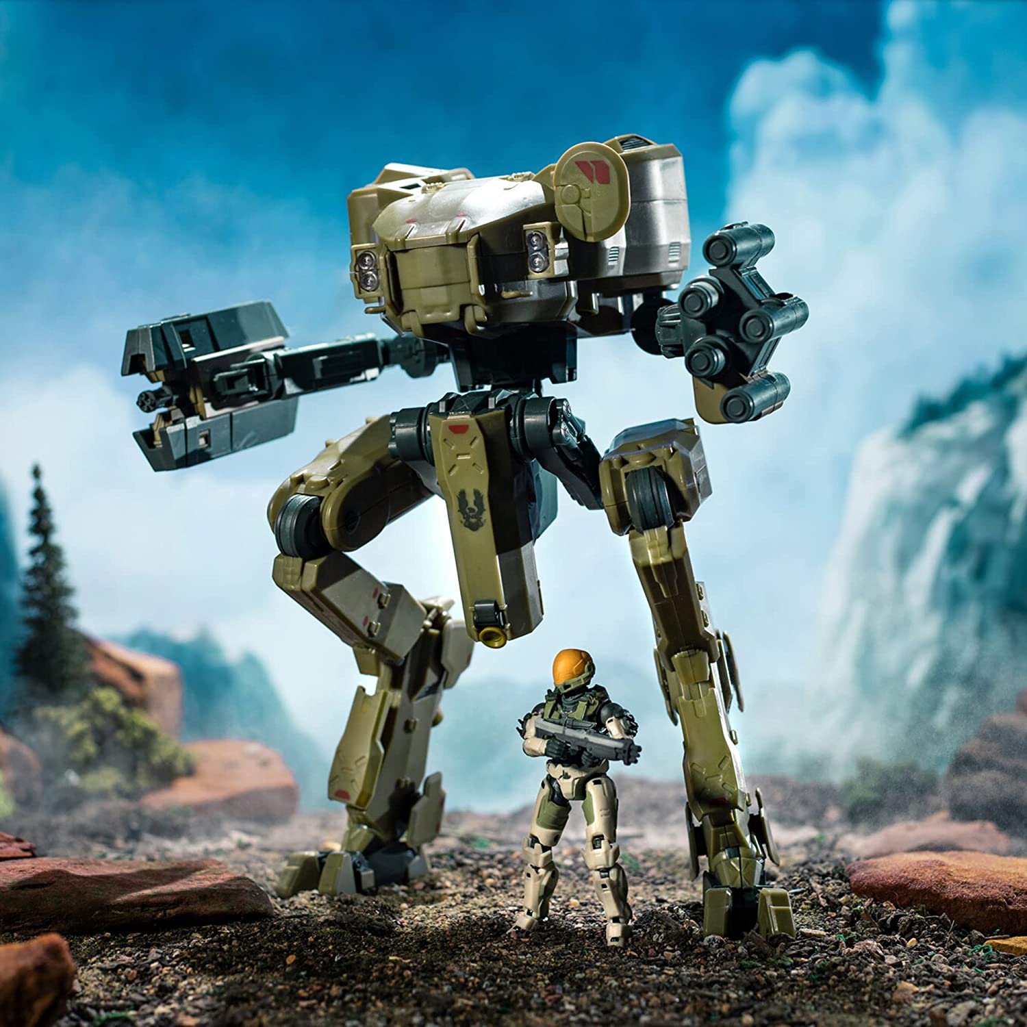 Figura HALO Deluxe - UNSC Mantis y Spartan EVA - Sistema de defensa de armadura - Construye tu