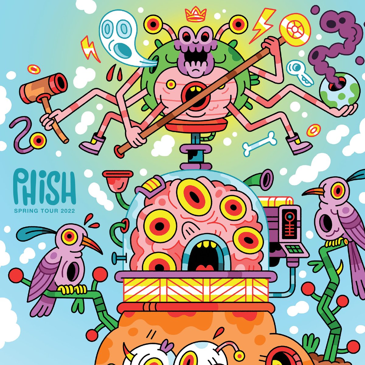 Phish's Spring 2022 Tour kicks off this Friday in Orange Beach, AL. LivePhish will webcast all 8 shows from the tour ☀️ Save when you grab the "I Saw It Again" Webcast Pass or buy shows individually. Pre-order the webcasts now at webcast.livephish.com 🧠