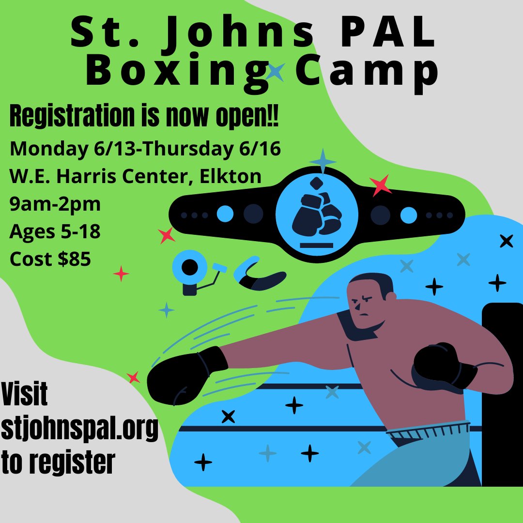 stjohnspal's tweet photo. Has your child thought about our Boxing program?  Come tryout Boxing this Summer at Boxing Camp!  Registration is now open and spots are limited...so don't wait!
.
.
.
#morethanagame #palboxing #stjohnspal #palnation #bestrong https://t.co/uhRWmdaPMk