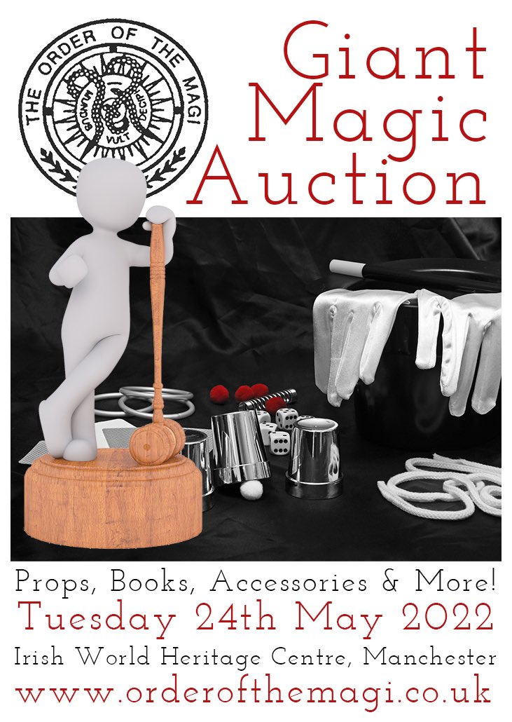 Did you buy props at #BMC2022 that you’ll never use? Have a shelf of #magic books that deserve a new home? Lots of DVDs gathering dust?

Or perhaps you want to buy all the above from another #magician?

Our magic auction starts in 24 hrs in #Manchester! 

orderofthemagi.co.uk