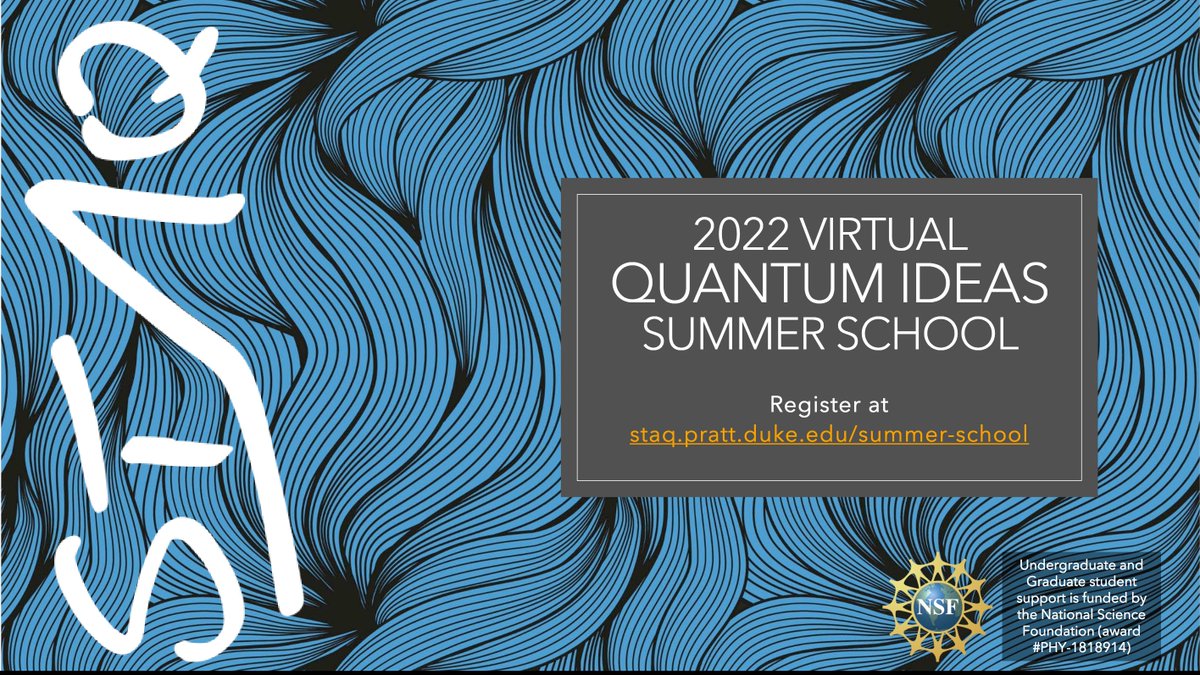 Kenneth Brown (@kenbrownquantum) on Twitter photo STAQ Summer School 2022
Year 4 is virtual and spread across the summer.
To register and to see material from previous schools, go to staq.pratt.duke.edu/summer-school
Lecturers: Akimasa Miyake <a href="/UNMpanda/">Physics & Astronomy</a>, <a href="/quantum_aram/">Aram Harrow</a>, Peter Love, <a href="/shelbykimmel/">Shelby Kimmel</a>, @felix_led, and me. STAQ Summer School 2022
Year 4 is virtual and spread across the summer.
To register and to see material from previous schools, go to staq.pratt.duke.edu/summer-school
Lecturers: Akimasa Miyake <a href="/UNMpanda/">Physics & Astronomy</a>, <a href="/quantum_aram/">Aram Harrow</a>, Peter Love, <a href="/shelbykimmel/">Shelby Kimmel</a>, @felix_led, and me.