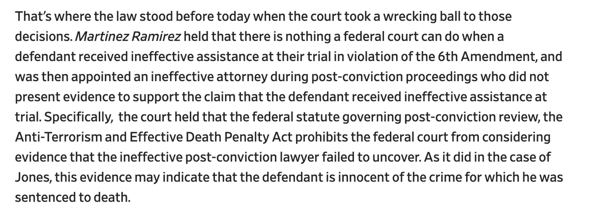 LeahLitman's tweet photo. now up at @Slate: my recap of today's opinion in Shinn v Martinez Ramirez | Which Constitutional Right Did the Supreme Court Gut Today?

https://t.co/ahNYXY5T01 https://t.co/zJP3U66YuT