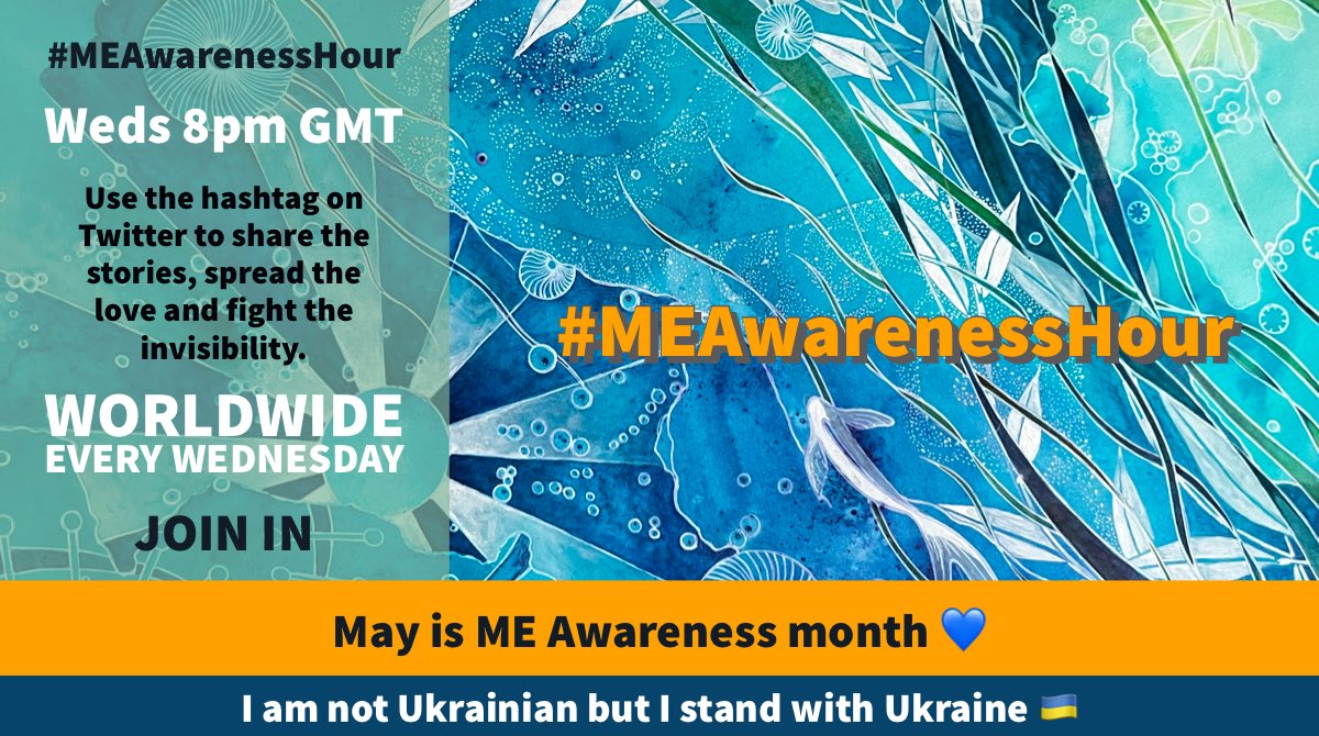 HappyHoundHouse's tweet photo. Remember the 1 hour chat #MEAwarenessHour
every Weds at
20:00 BST
21:00 CET
to talk all things #MyalgicEncephalomyelitis
#MECFS
Please try to use the same hashtags?
๐ @AertbyLisa for the fabulous posters!
#ShareGoodScience https://t.co/fIoqAWkKA3 https://t.co/Ztw8JF0k7p