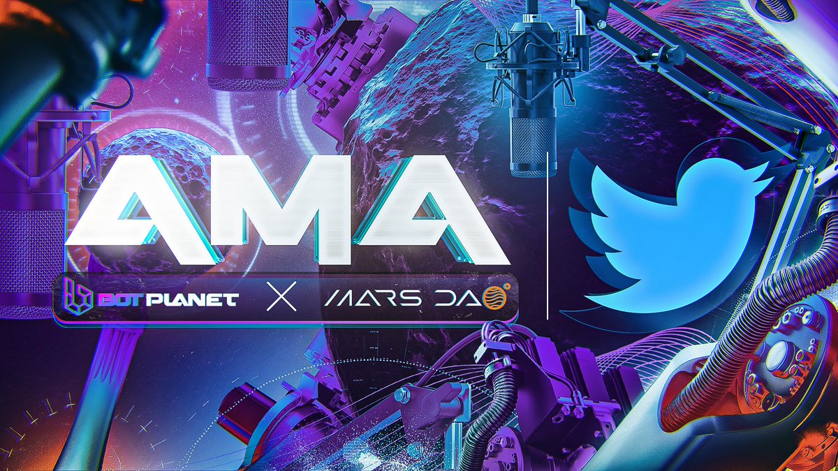BotPlanet_'s tweet photo. 😍Hey guys, tomorrow is our first AMA on Twitter – we hold it with MarsDAO!

🇲🇭 @0xMarsDAO is a multifunctional DeFi platform for using various crypto market investment instruments.

🗓 May 24, 16 UTC
📍 Audio Room Twitter: https://t.co/dcpyzZUAbk

#AMA #DeFi #crypto #btc https://t.co/ARzfLKsXV4