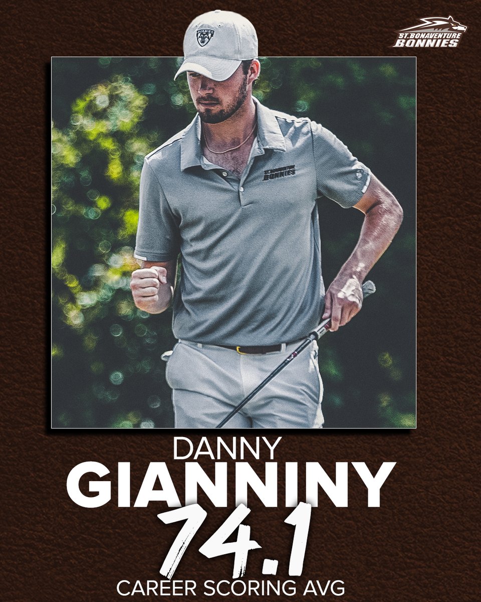 BonniesGolf's tweet photo. Say hello to the two new all-time leaders in #Bonnies career scoring average 📈

1⃣ Christian Chapman
2⃣ Danny Gianniny

Both fifth-year graduating seniors broke the school record held since 2008 by Andy Whalen (74.6) https://t.co/4QZ3ImupE7