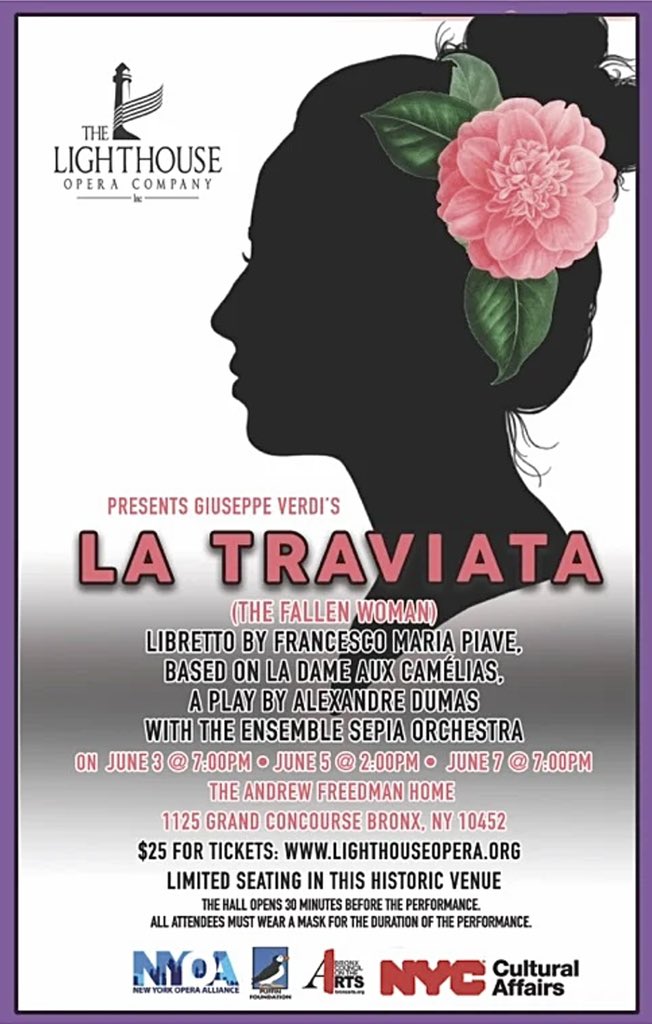 OperaLighthouse's tweet image. We’re back in person just in time 2 celebrate our five-year anniversary! 3 chances 2 catch our glorious production of La Traviata!!