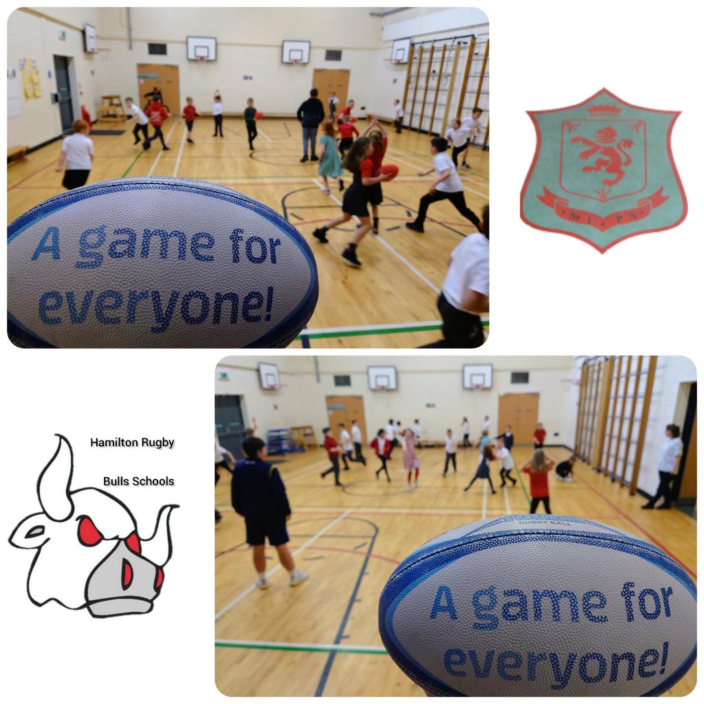 @StJohnsPriHam got the @HamiltonBulls #BullsSchools treatment today. We had lots of fun playing dropout and thunderclap. Looking forward to coming back and doing it all again next week. 
#BullsFamily
#EveryonesGame