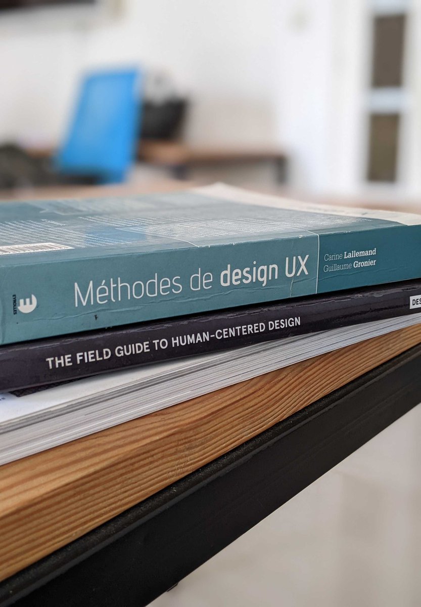 helloyux's tweet photo. As a UX designer what are you reading?
At Yux, "Méthodes de design UX"&amp;"The field guide to human-centered design" are some of the beginner friendly books that we recommand. They are amazing ressources for UX designers at any level. #UXResearch #Userexperience #Humancentereddesign https://t.co/dYs628Vejx
