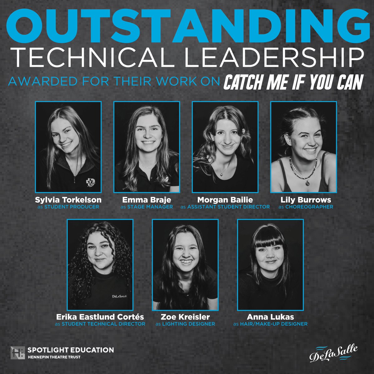 DLSislanders's tweet photo. Congratulations to the cast and crew of @DLSTheatre’s Catch Me If You Can on taking home TEN outstanding production awards through @spotlightmn! 

This marked a clean sweep of awards across all our possible production categories. 

#IslanderExcellence #100YearsofDLSTheatre https://t.co/ZqkqN7WZeN