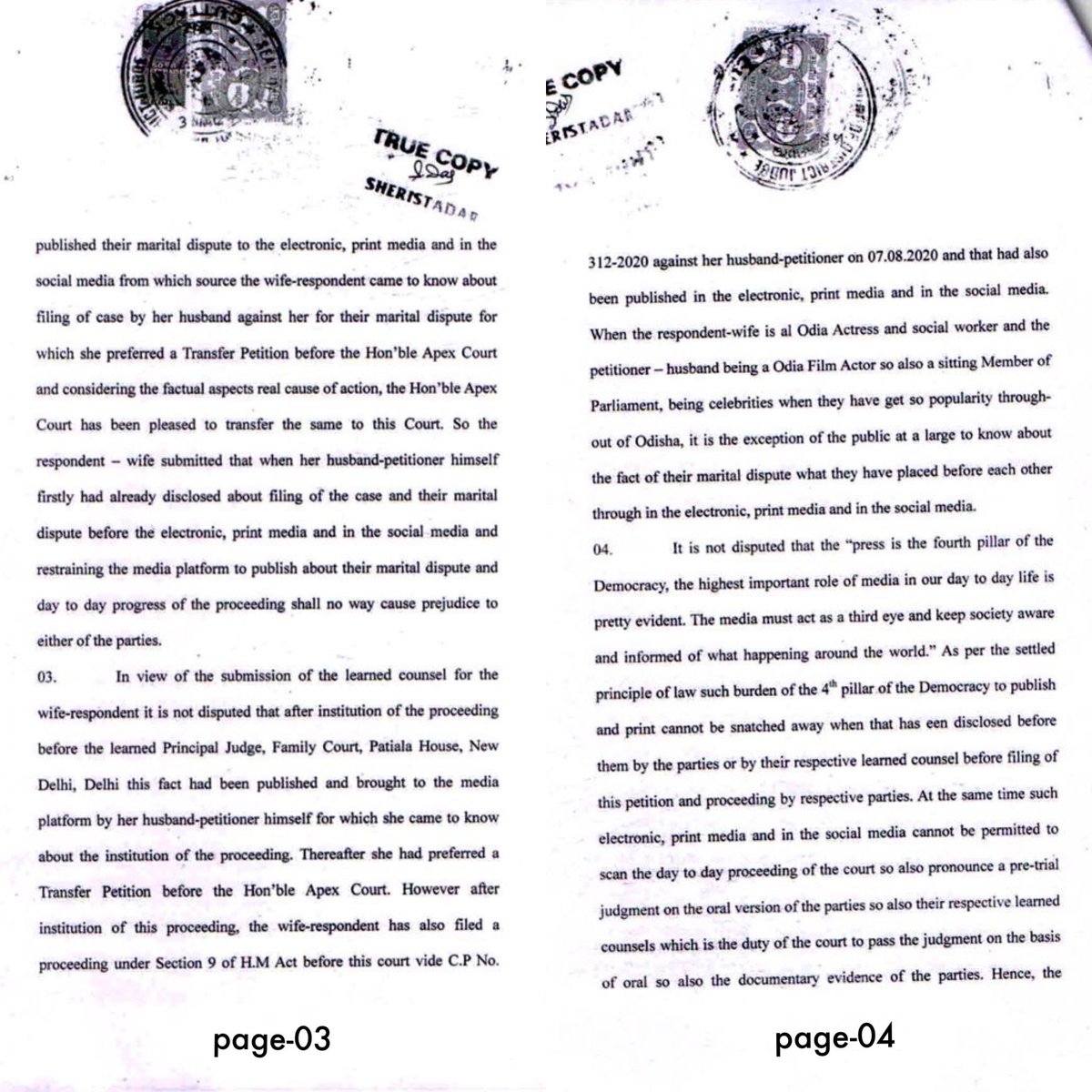 AnubhavMohanty_'s tweet photo. True copies of Family Court’s order sheets in my Divorce case for all to know that who sincerely wanted to restrict media &amp; who strongly objected saying, nobody can stop media! But now, FIR against me! Have patience @VarshaPriyadar3🍫 It’s just the beginning!
#FaceTheTruthVarsha https://t.co/Jzff6Fesfo