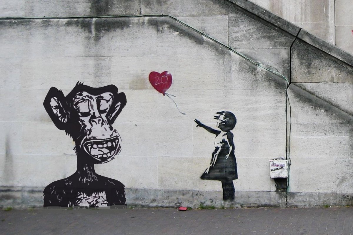 gatomotto's tweet photo. 🙈🎈
notHashlipsEchoes 02/xx.

Creativity knows no bounds.

➡️ @Hashlipsnft @SketchyApeBC @sketchy_labs 

#Banksy #Tribute #NFT #NFTart #SketchyLabs #HashLips #SketchyApeBC https://t.co/6Uv8oXm5Mz