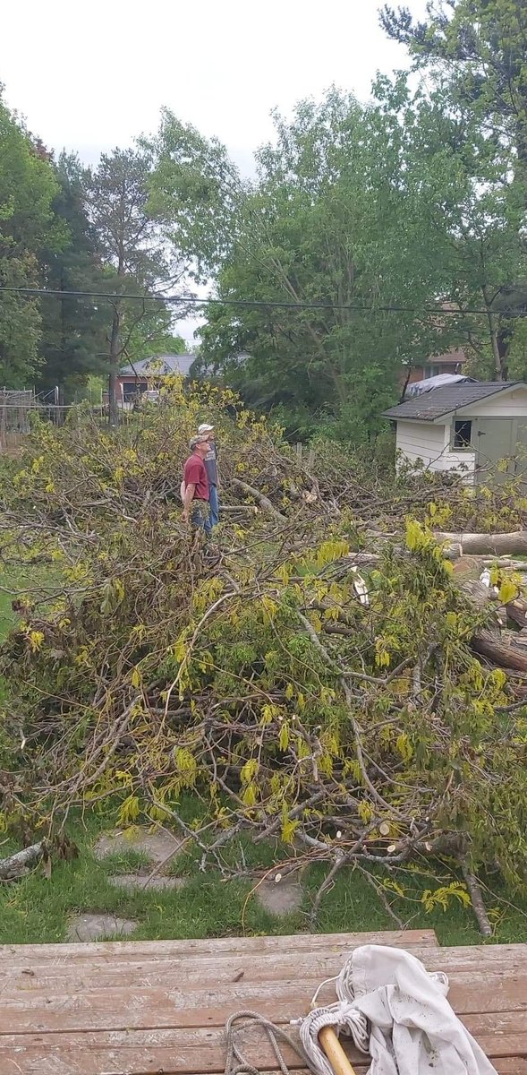 kimDrysdale's tweet photo. Holy crap...this storm owned us...thank God we're all safe! #Ottawastorm #byebyetrees https://t.co/H0p9IfZDGY