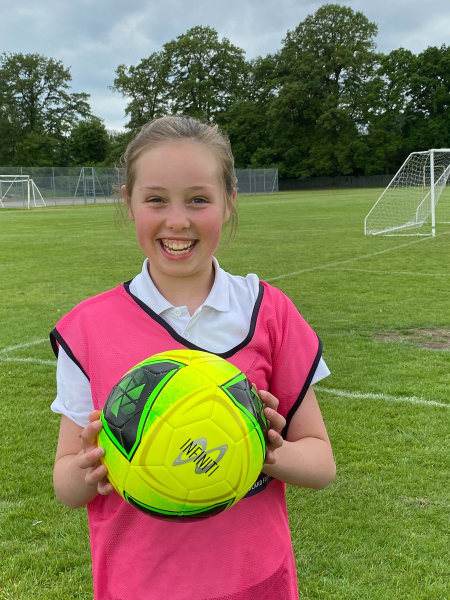 KLA_PE's tweet photo. Well done to Year 7 student Izzy on completing her second PE loyalty card. She chose a new football as her reward! #happydays #thisgirlcan #activerewards #bringonthebobblehat https://t.co/yp0Bx5iPal