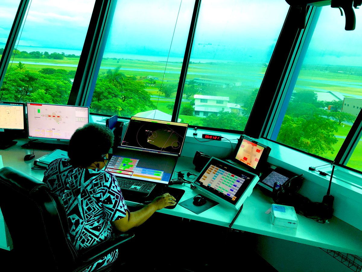 NadiAirport's tweet photo. ‼️watch this space‼️
We have some really good stories lined up from the Airport Traffic Control Tower 👋 - a series of “The women guiding pilots into Nadi International Airport” 🙌🛬 on arrival &amp; departure 🛫 ... they’re a force to acknowledge in our aviation industry 🇫🇯🙂 https://t.co/iIAnatUBh4