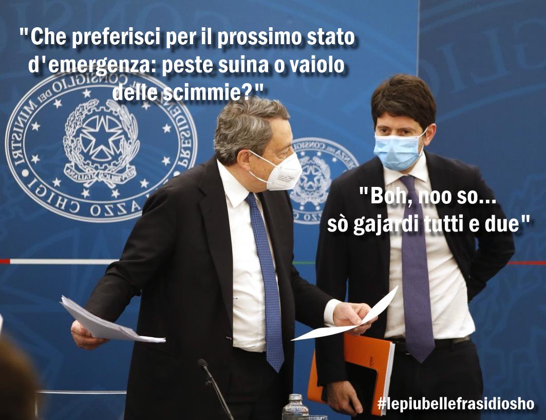 lefrasidiosho's tweet photo. E' come chiede se vuoi più bene a mamma o a papà
#vaiolodellescimmie #Draghi #Speranza https://t.co/TcokMV7jZL