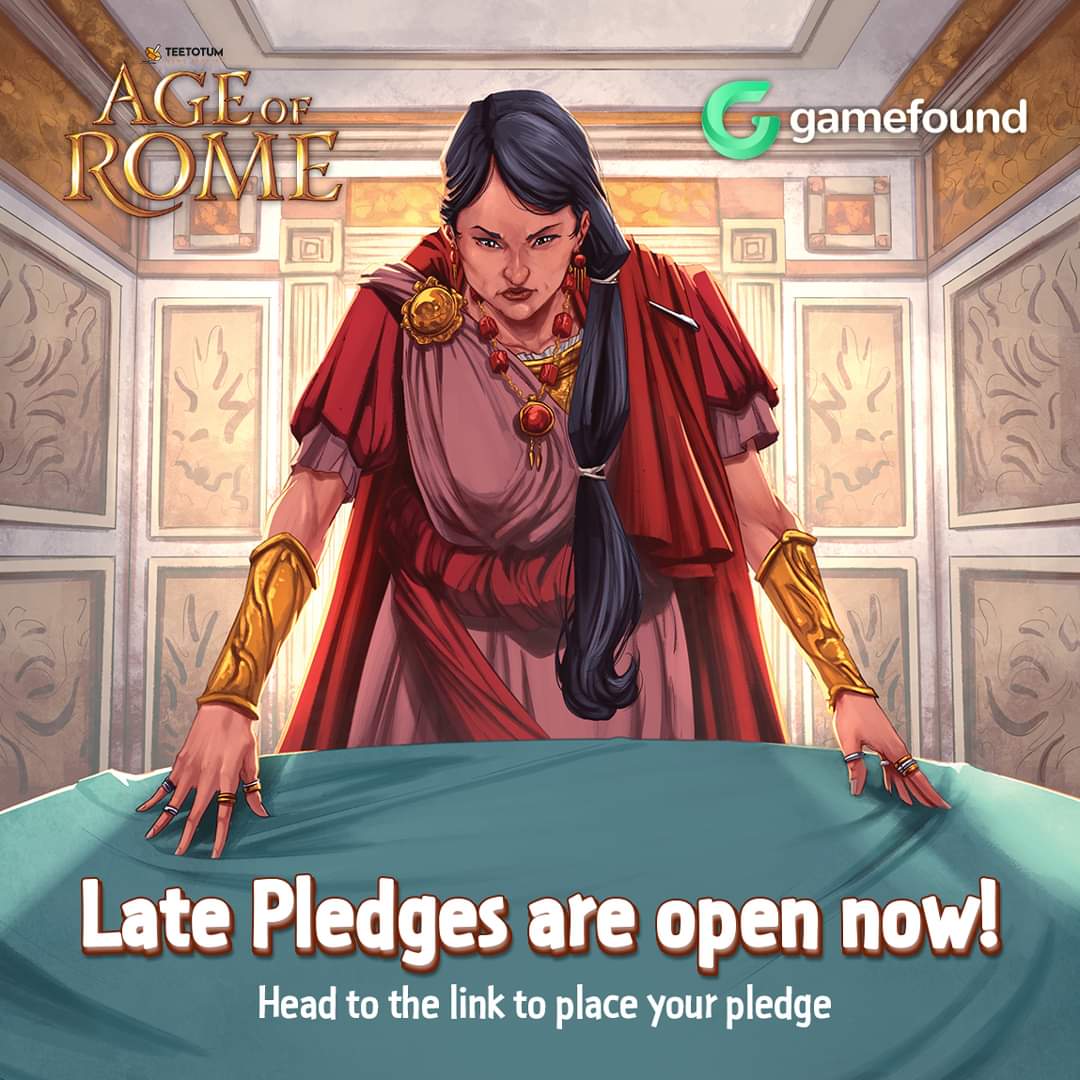 teetotumgames's tweet photo. Late pledges for Age of Rome are now available via gamefound. For those that missed the campaign and want to have Age of Rome in their collection, here is your chance:
https://t.co/EVWJhEtUDT

#AgeOfRome #boardgames #latepledges #gamefound https://t.co/w4dW1bN7QZ